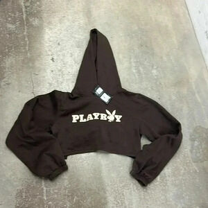 Playboy nwt  cropped hoodie
